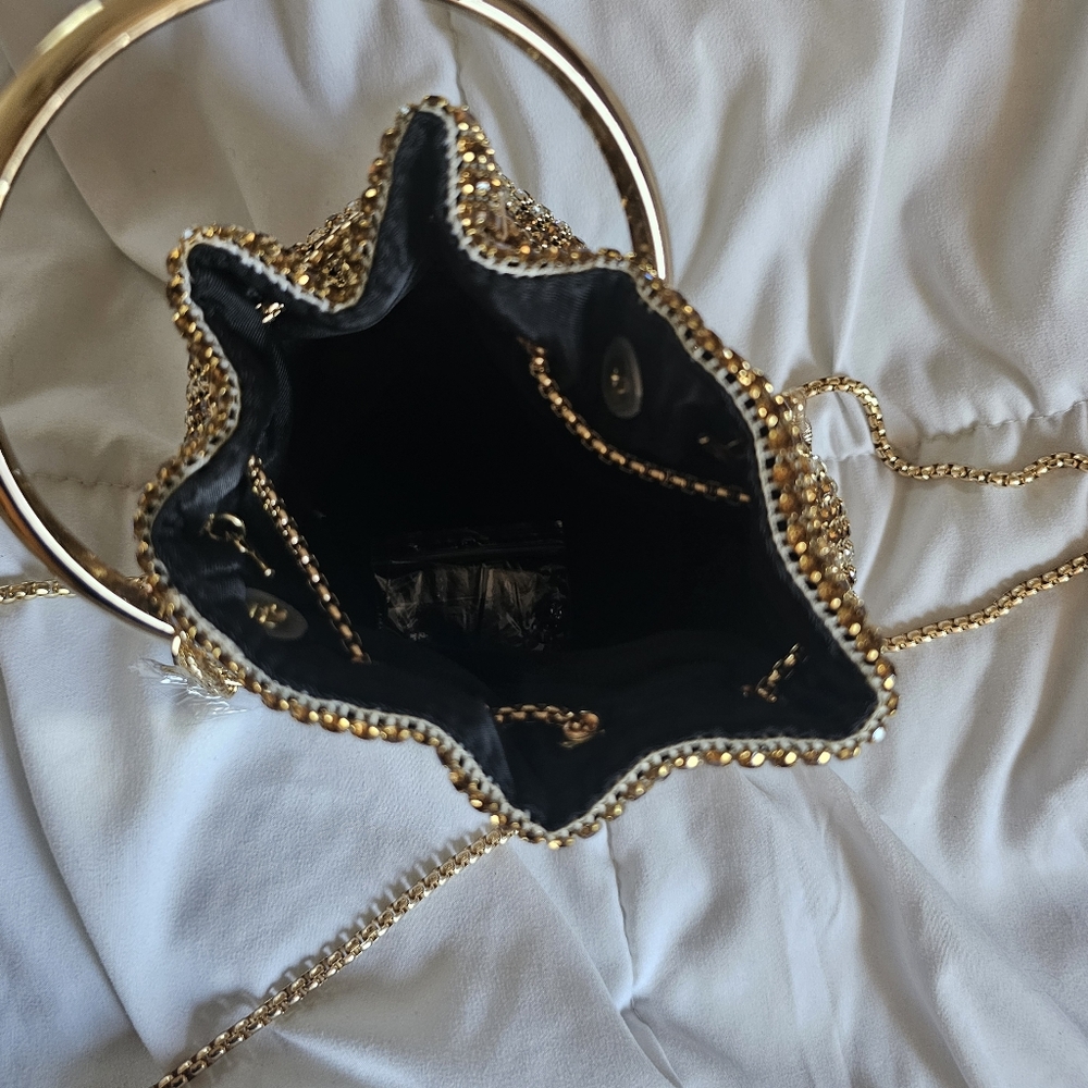 Champagne Rhinestone Bucket Bag - Picture 6 of 6